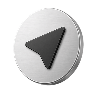 Contact us page with a decorative 3D send arrow icon