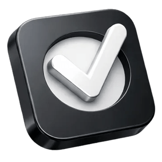 3D confirmation tick icon on the Frontier Kapitune about page